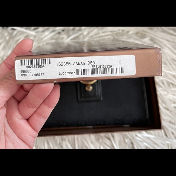 VINTAGE GUCCI MONOGRAM CANVAS WALLET GUCCISSIM BRITT - Picture 16 of 16